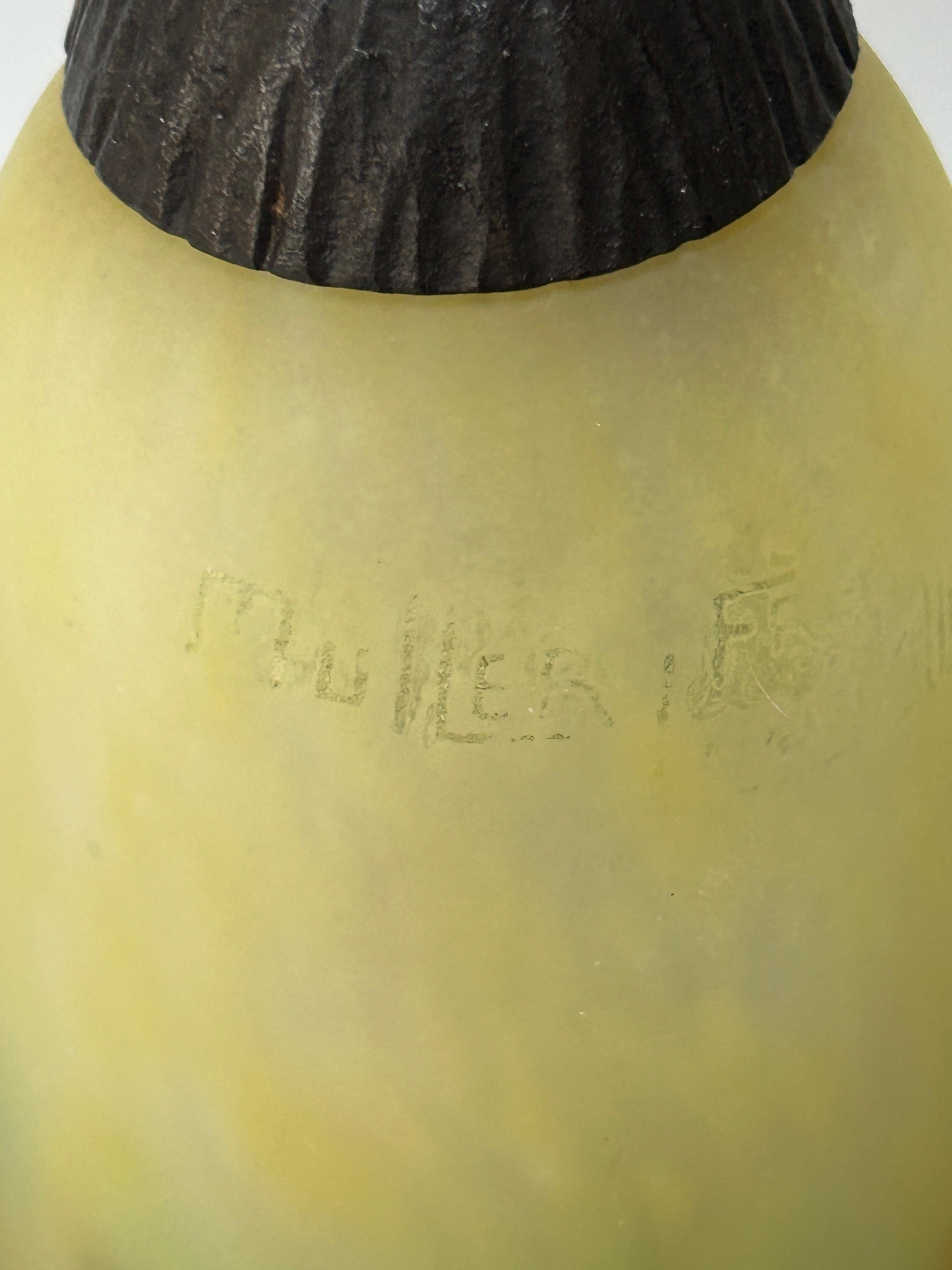 Français Muller Frères Paire de veilleuses Art Déco en vente