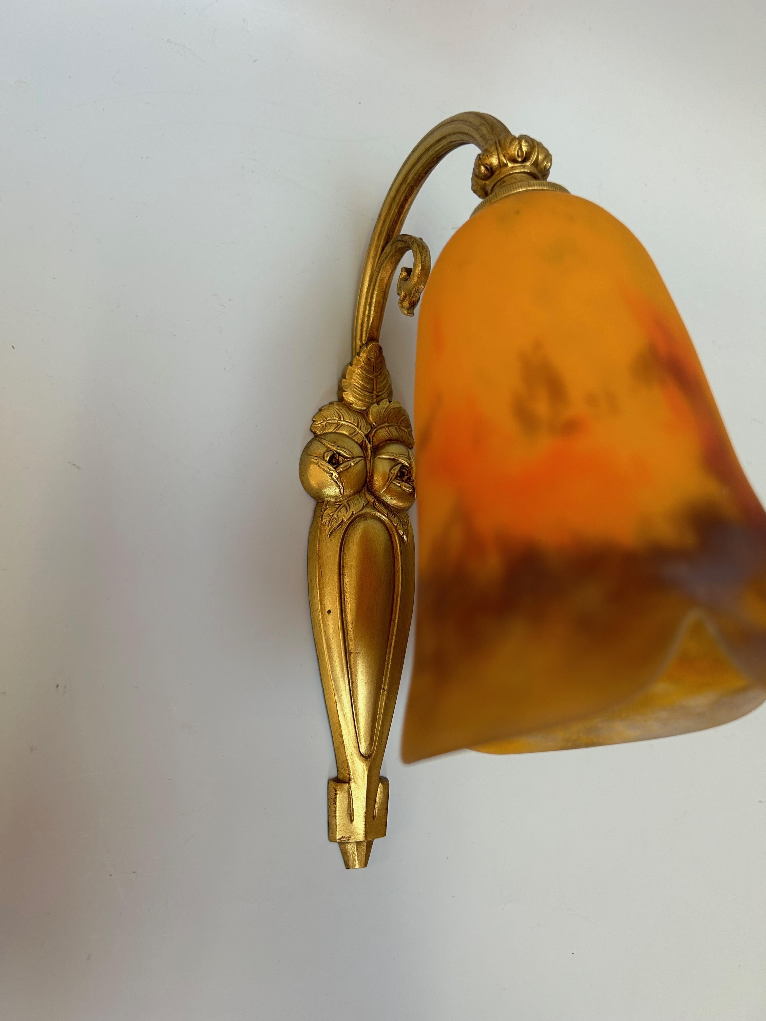 Muller Frères Coppia di lampade da parete in stile Art Déco in vendita 7