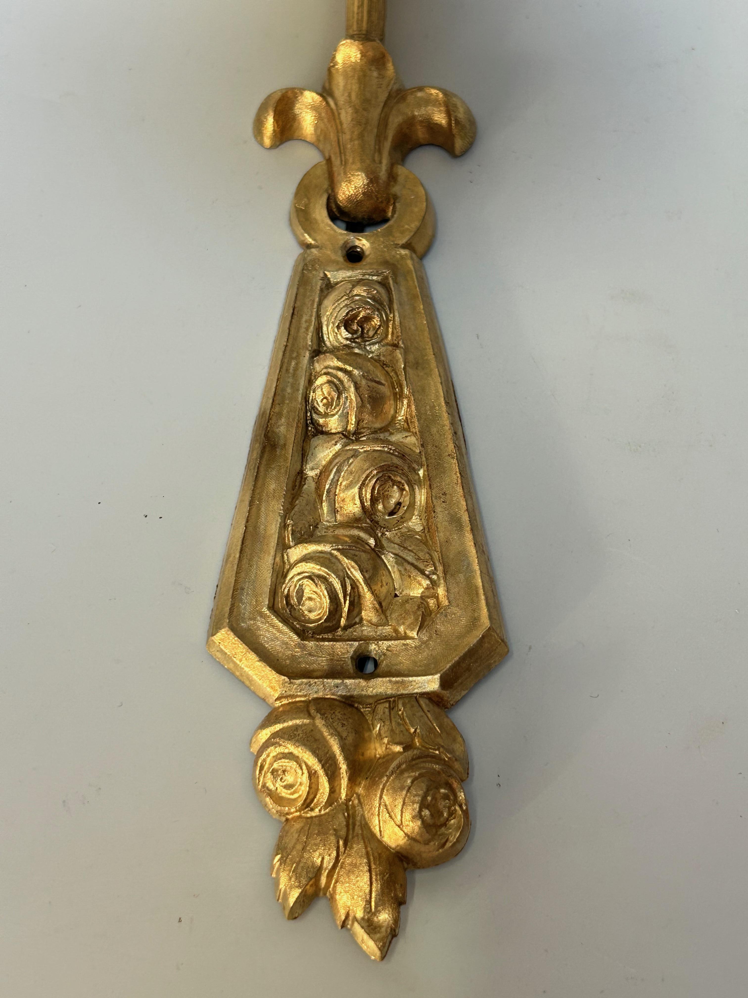 Bronzo Muller Frères Coppia di lampade da parete in stile Art Déco in vendita