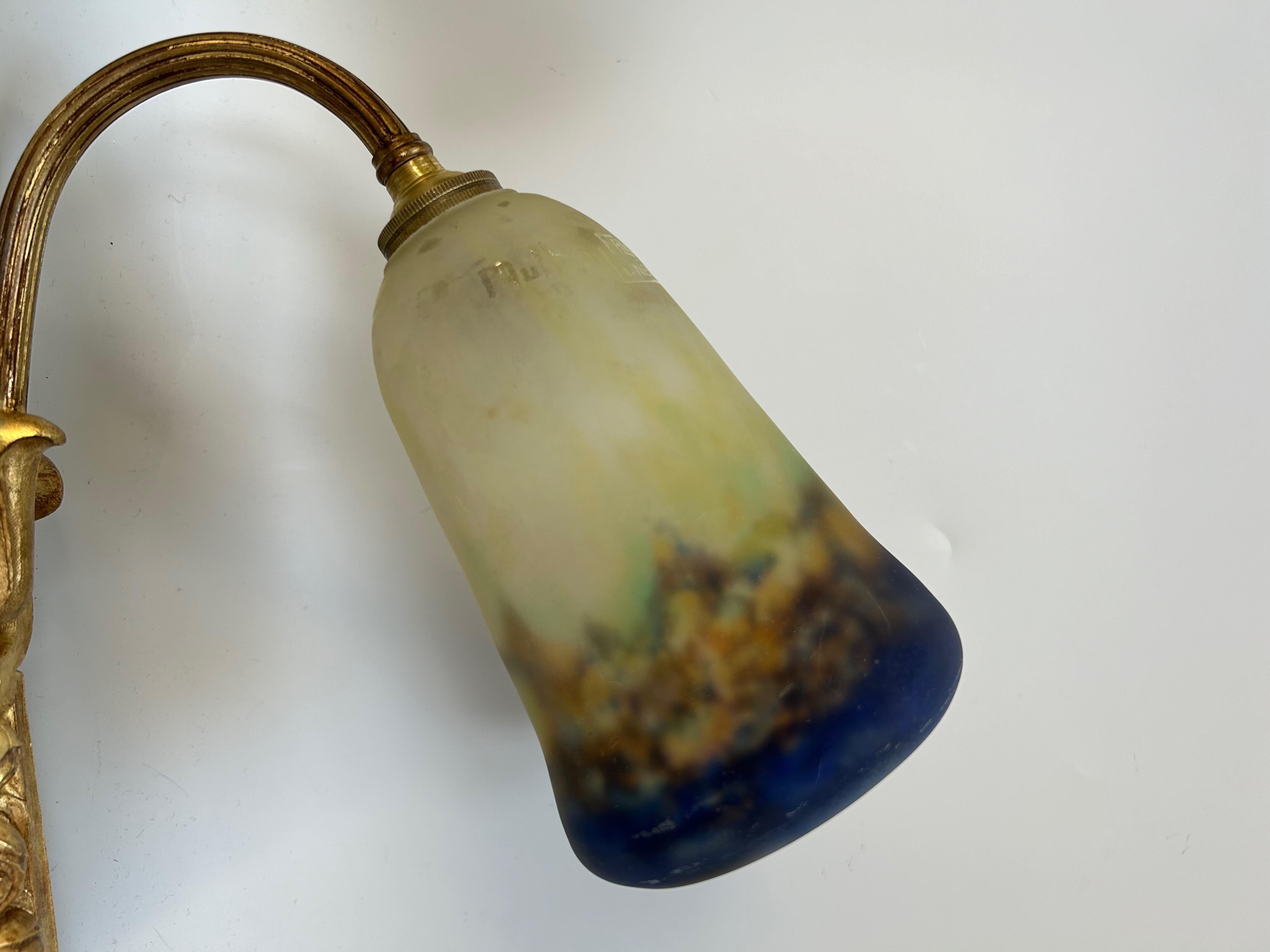 Muller Frères Coppia di lampade da parete in stile Art Déco in vendita 2
