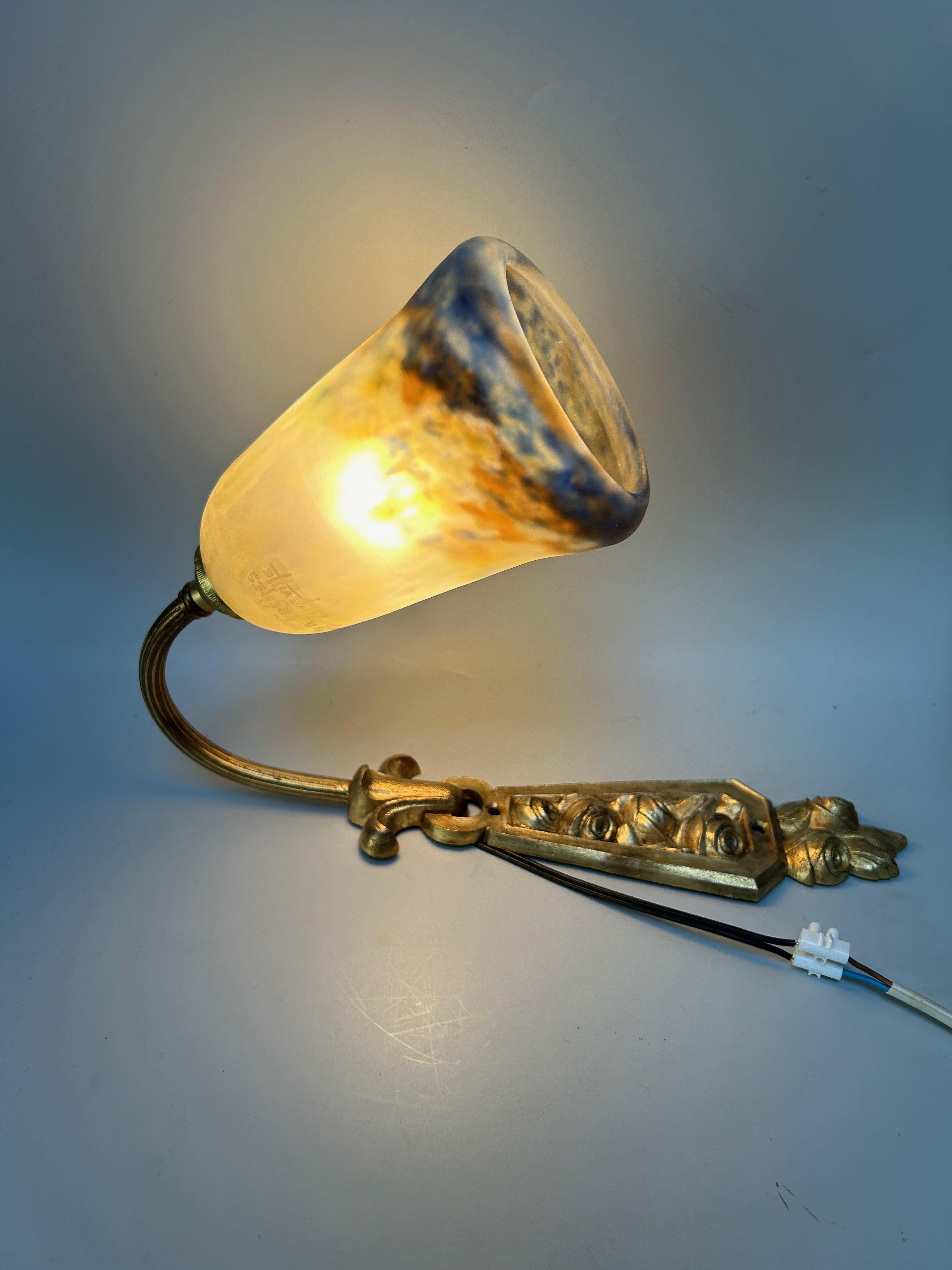 Muller Frères Coppia di lampade da parete in stile Art Déco in vendita 3