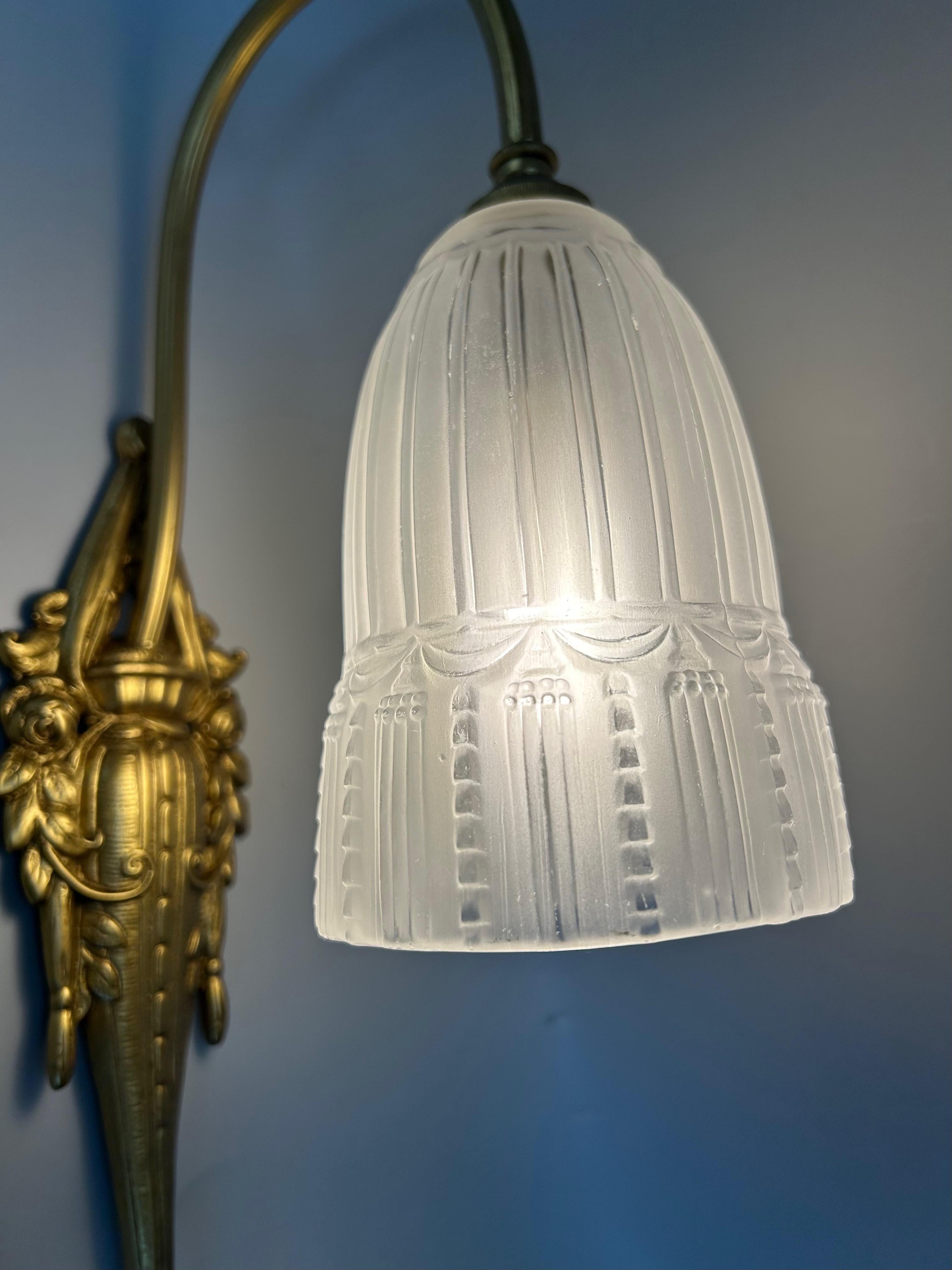 Muller Frères Coppia di lampade da parete in stile Art Déco in vendita 9