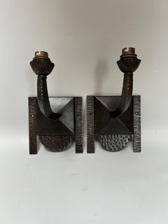 Muller Frères Pair of Art Deco Wall Sconces