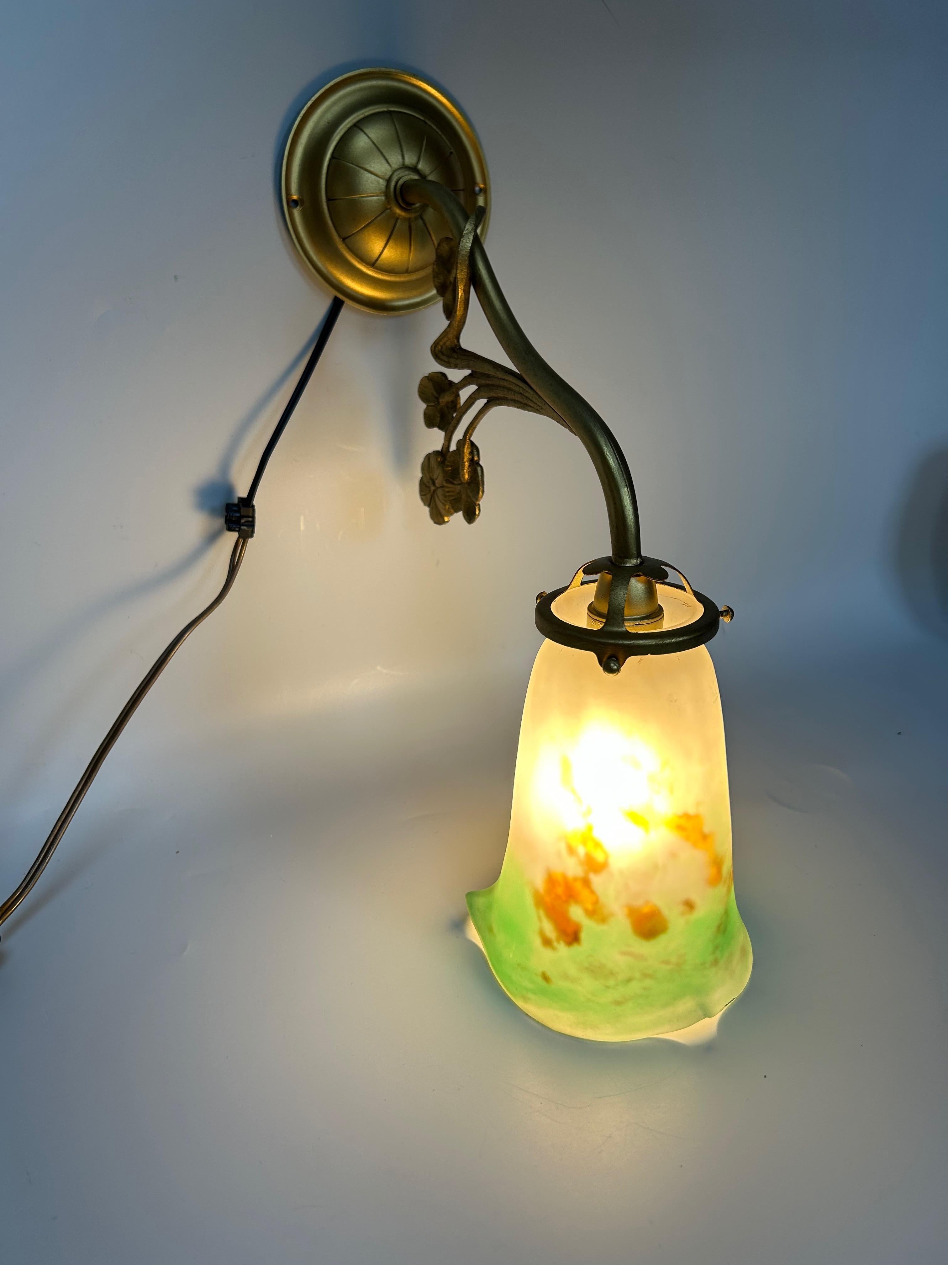 Muller Frères Paire d'appliques murales Art Nouveau en vente 7