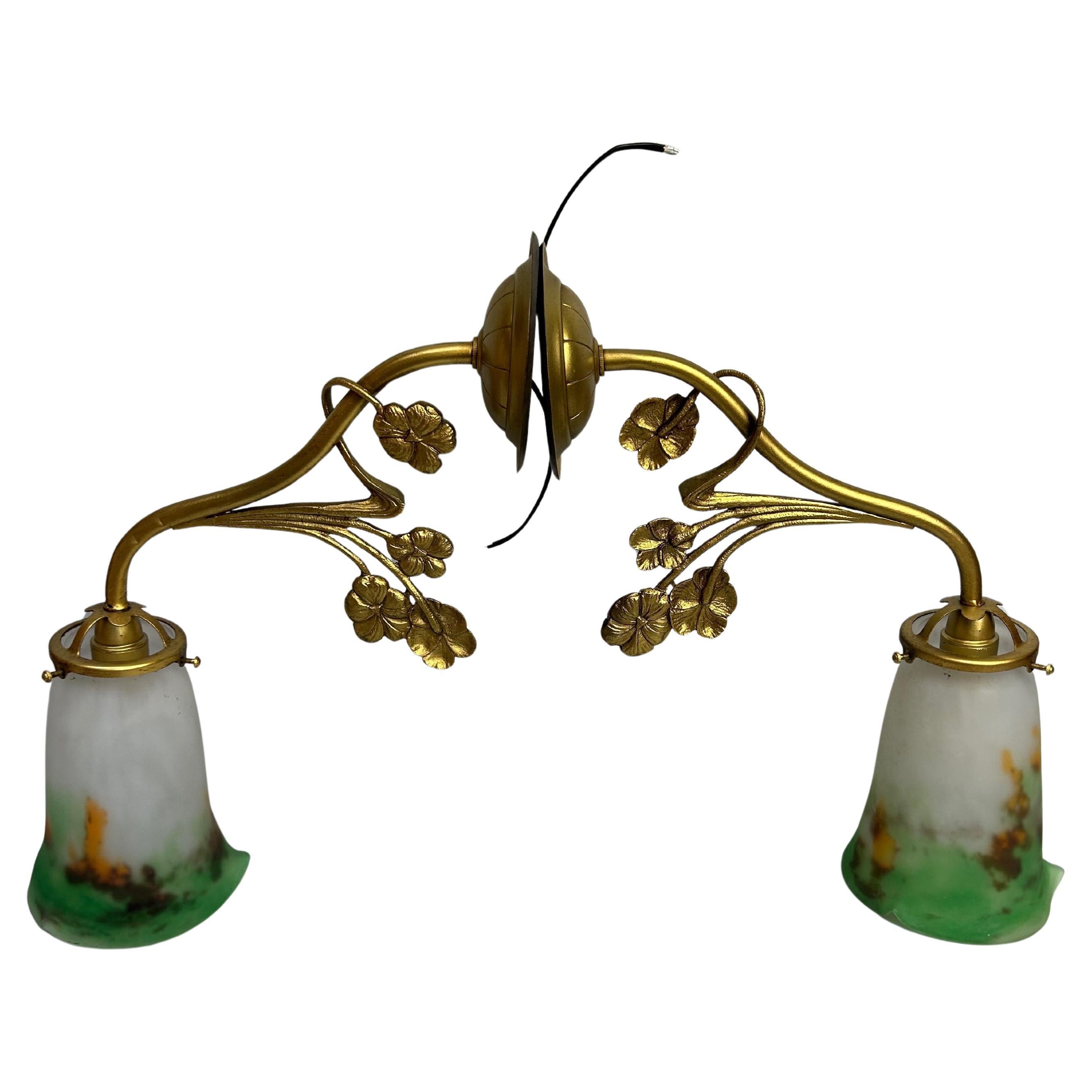 Pareja de apliques Art Nouveau Muller Frères