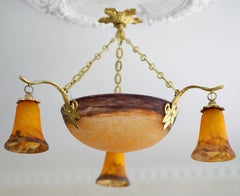 Lustre Art déco français Muller Freres & Petitot, 1920