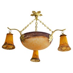 Lustre Art déco français Muller Freres & Petitot, 1920