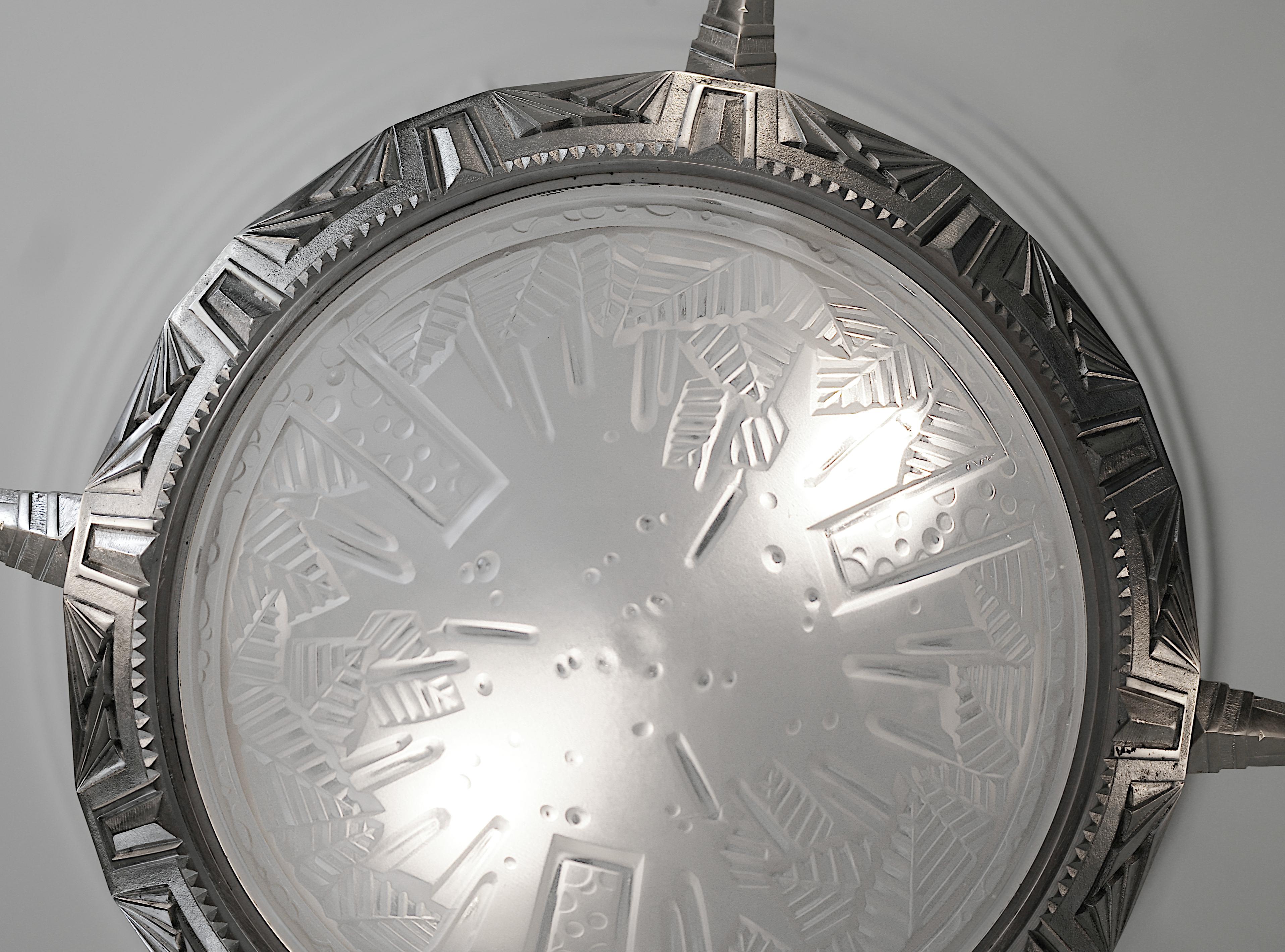 Lustre Art déco français Muller Freres & Pierre Maynadier, 1925 3