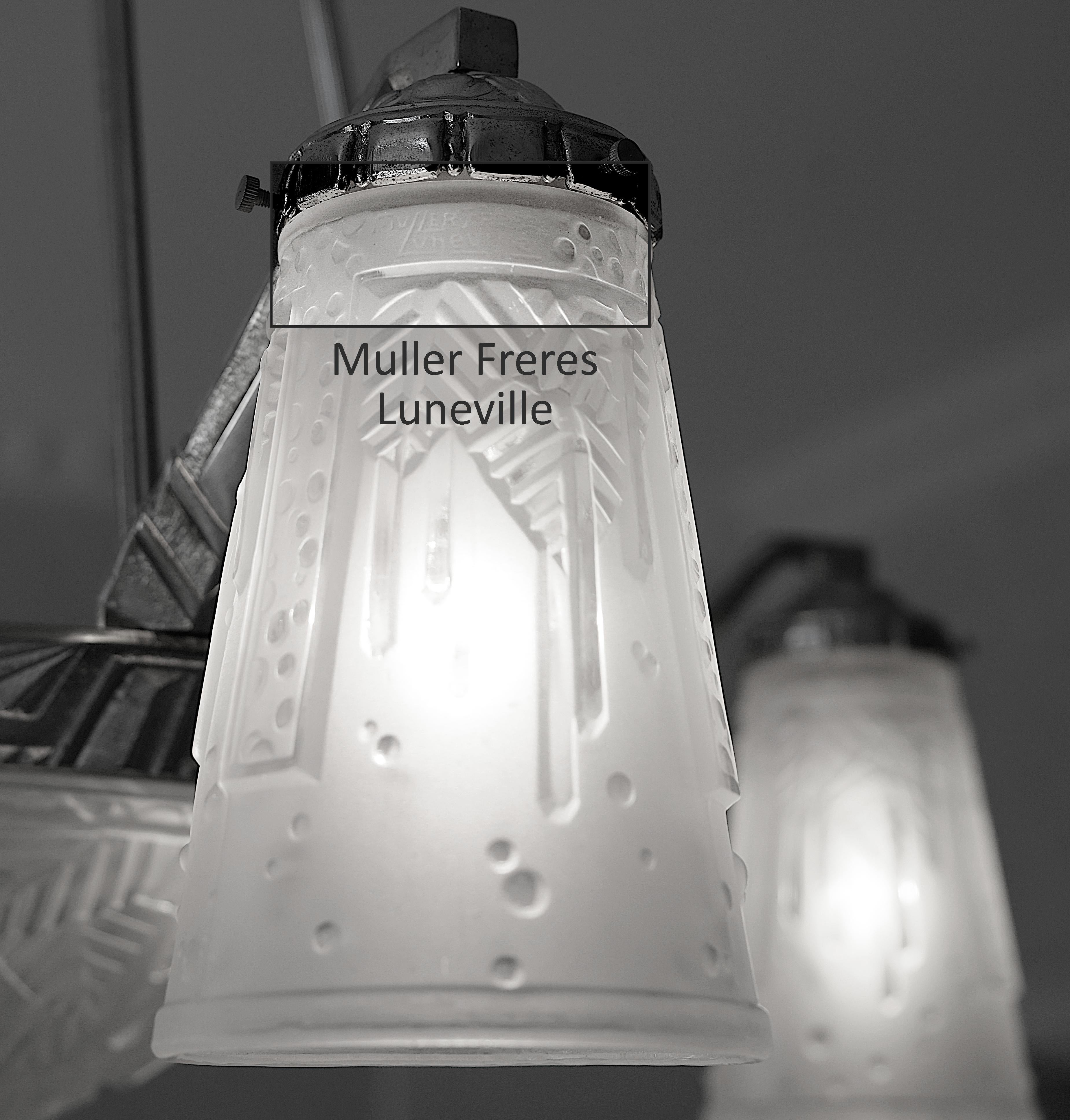 Lustre Art déco français Muller Freres & Pierre Maynadier, 1925 5
