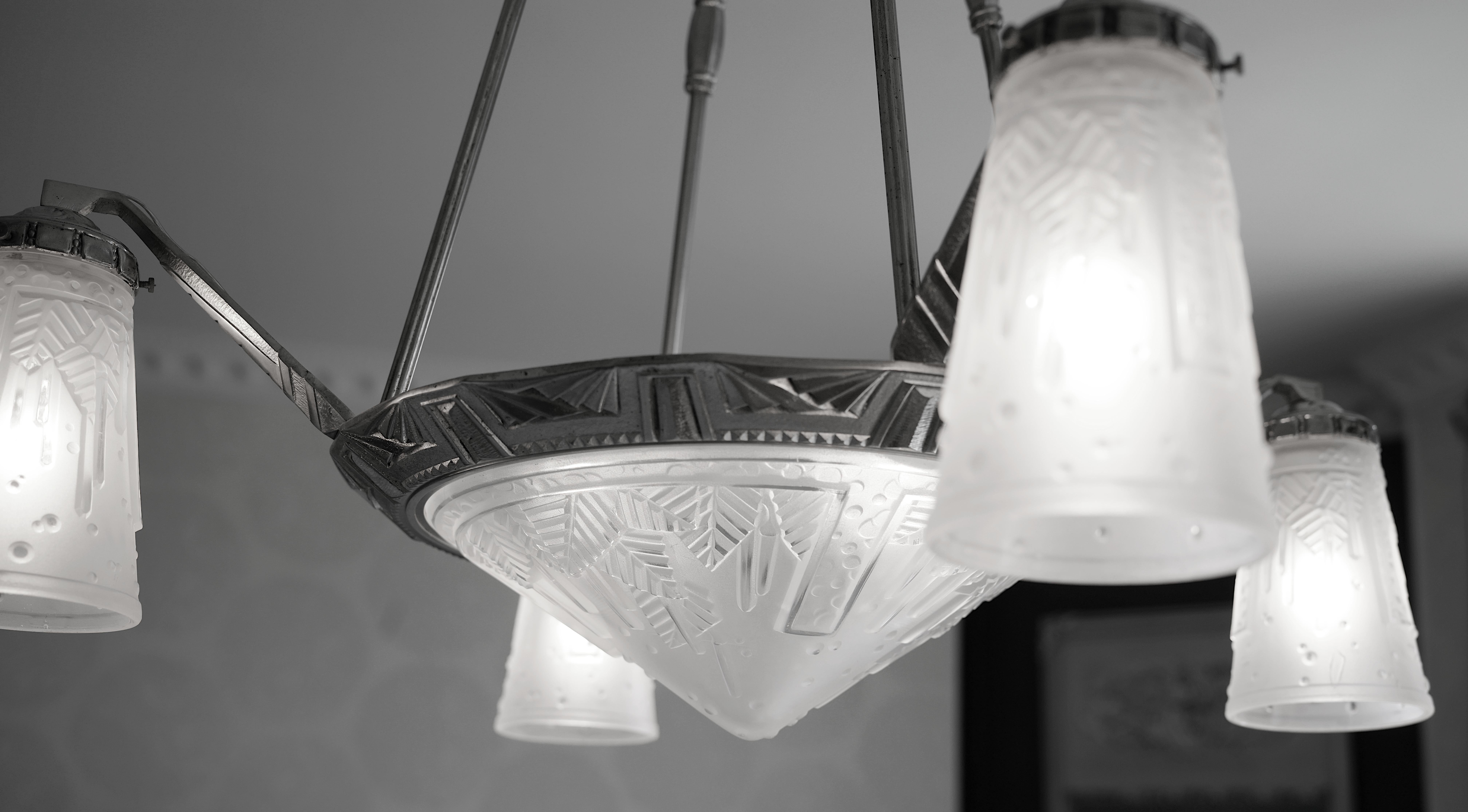 Lustre Art déco français Muller Freres & Pierre Maynadier, 1925 1