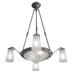 Lustre Art déco français Muller Freres & Pierre Maynadier, 1925