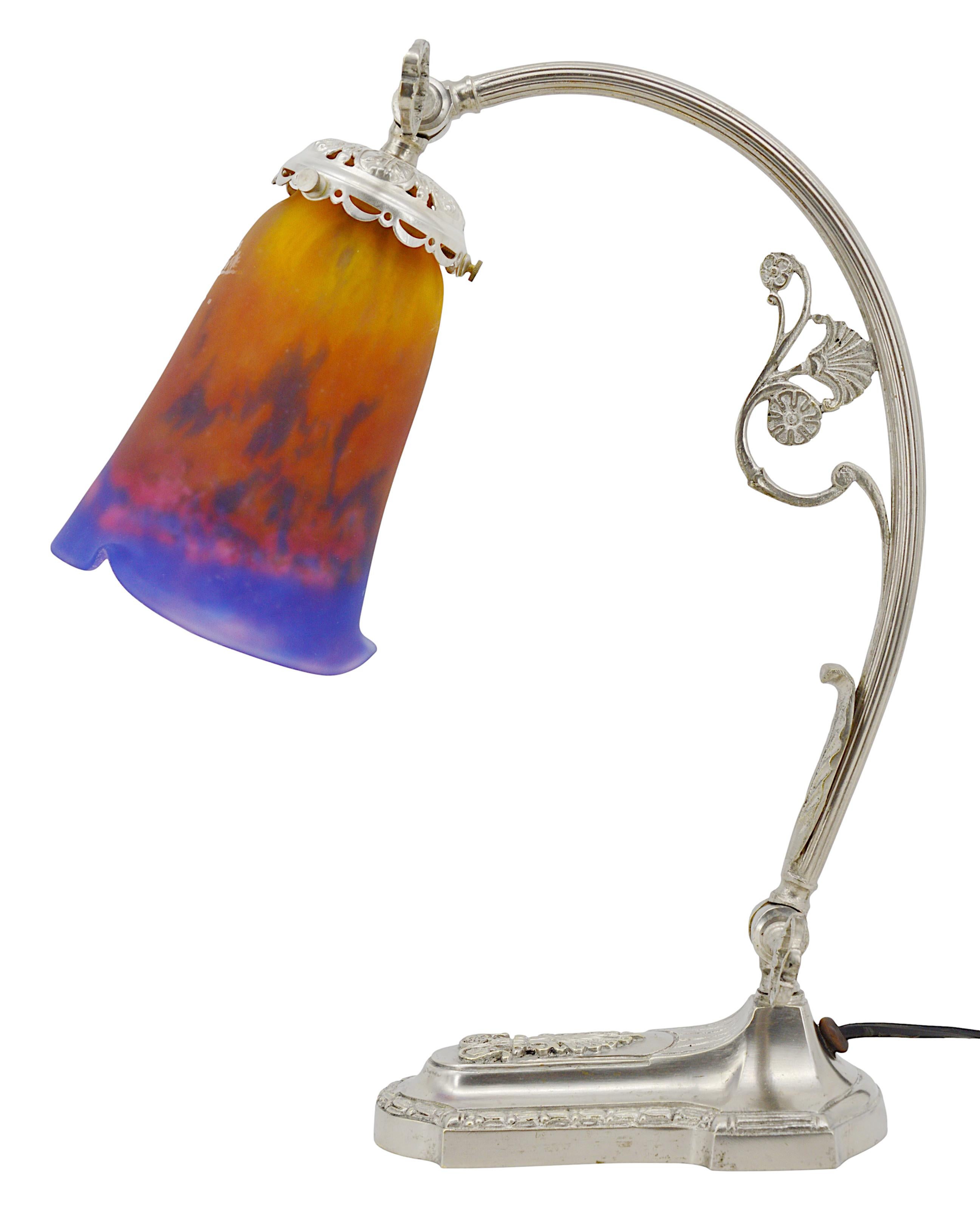 Muller Freres Rare Art Deco Swiveling Desk / Table Lamp, 1920 1