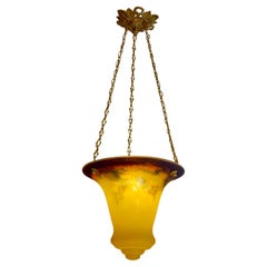 Muller Freres Stunning French Art Deco Chandelier, 1920s