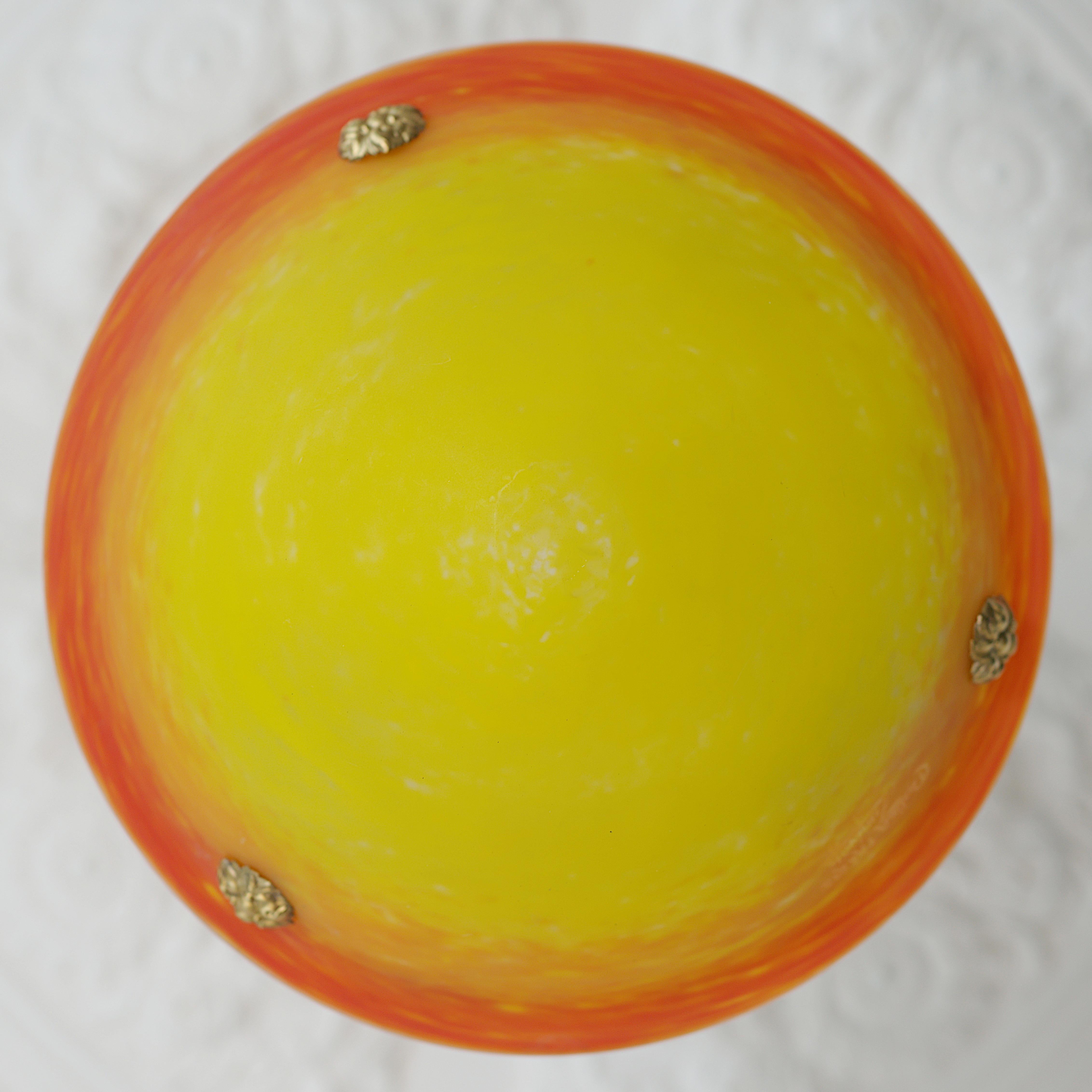 Francese Lampadario a sospensione Muller Freres Sunrise, 1920 in vendita