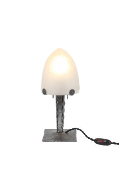 Muller Frères, Table Lamp, Art Nouveau, France, 1920-1933, Glass/Wrought