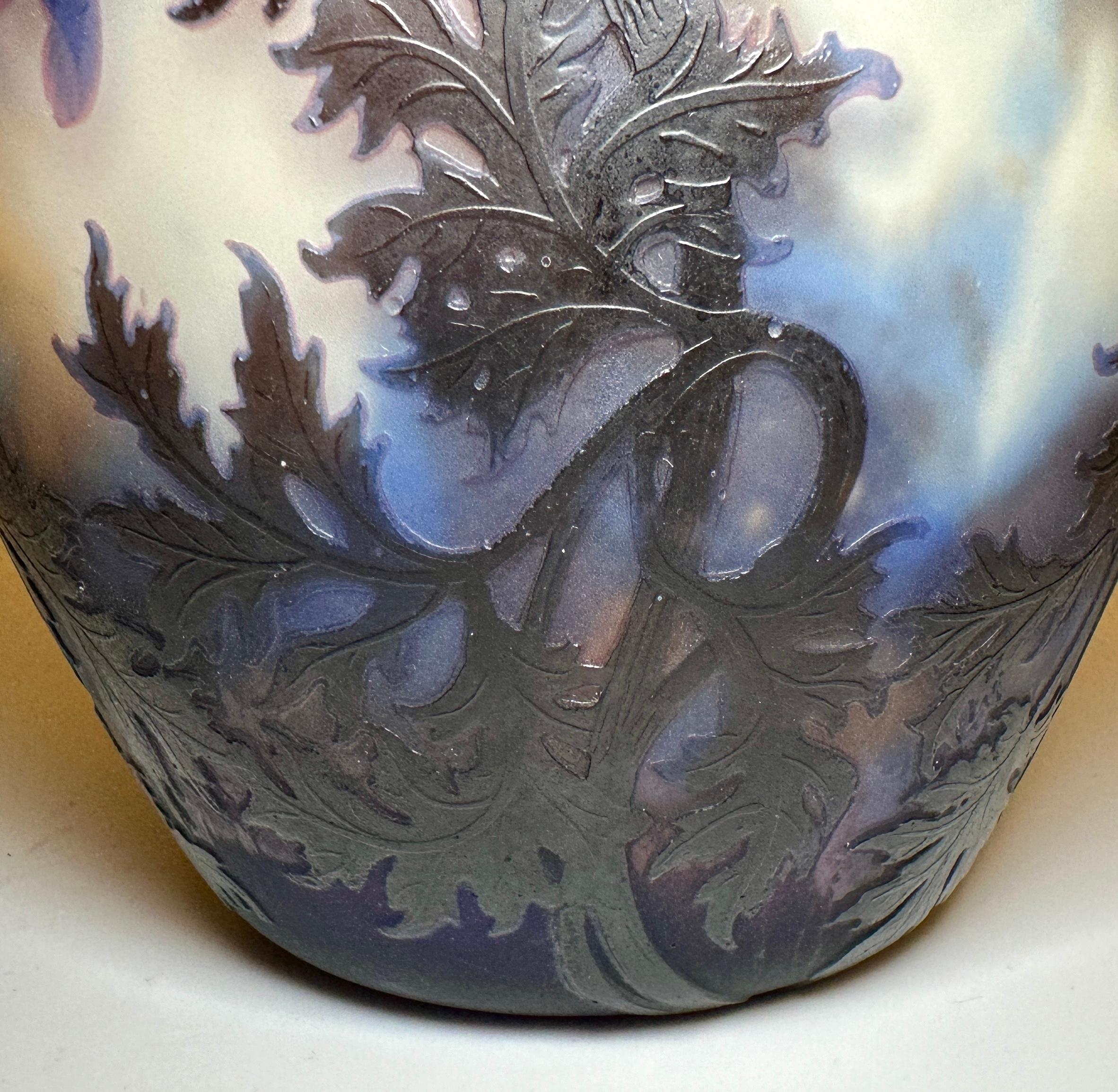 Muller Freres Vase, circa 1920 For Sale 2