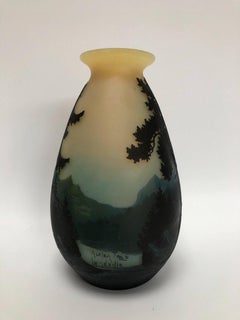 Muller Frères Vase Decor Vosgien Circa 1925