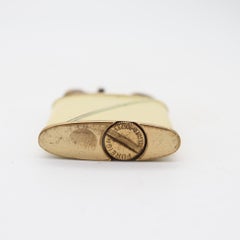 MÜLLER & GRÜNSTEIN 1928 Art-Deco Lacquered Stambul Petrol Lighter In Gilt Brass