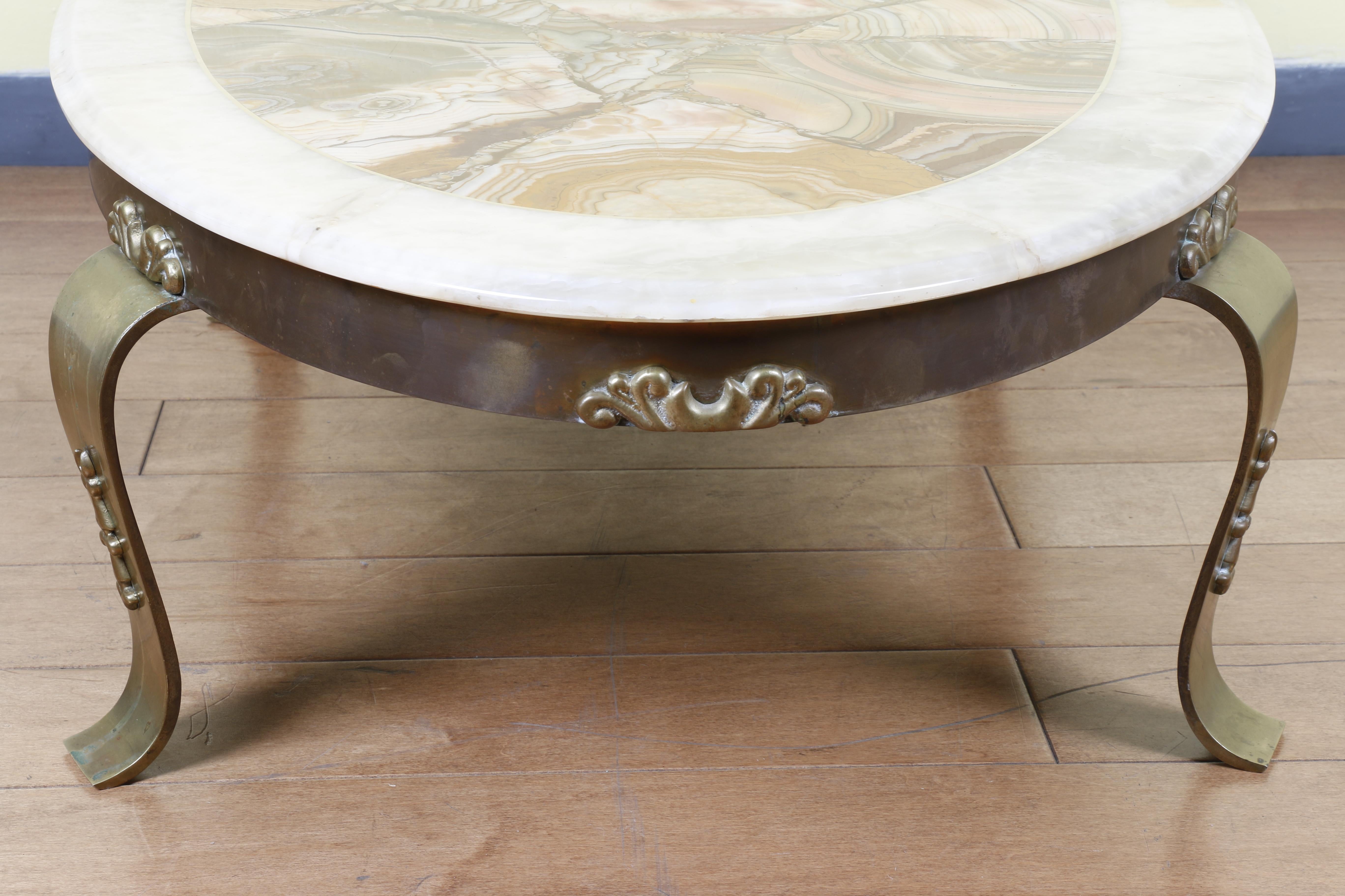 Late 20th Century Muller Onyx Top Coffee Table By Arturo Pani For Sale