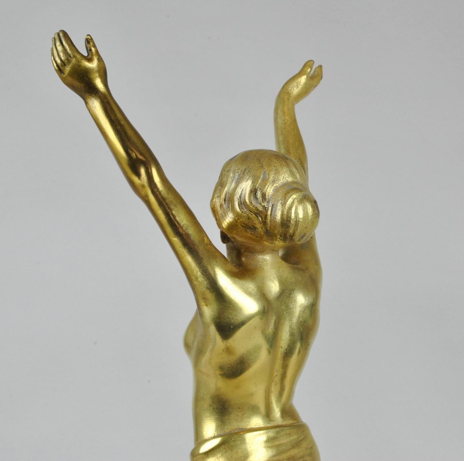 Muller, Priestess, Gilt Bronze Signed, Late 19th Century Early 20th Century For Sale 7