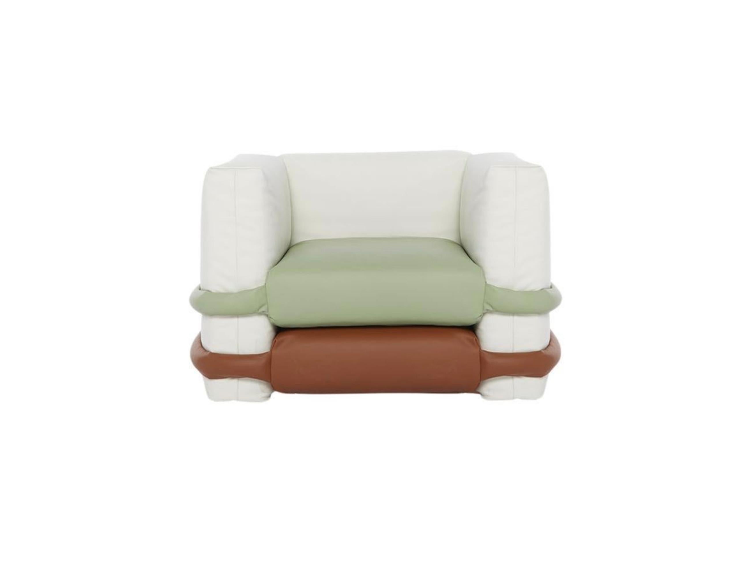 Muller Van Sever Sillón Contemporáneo Almohada Sofá Multicolor Para Bd Barcelona Siglo XXI y contemporáneo en venta