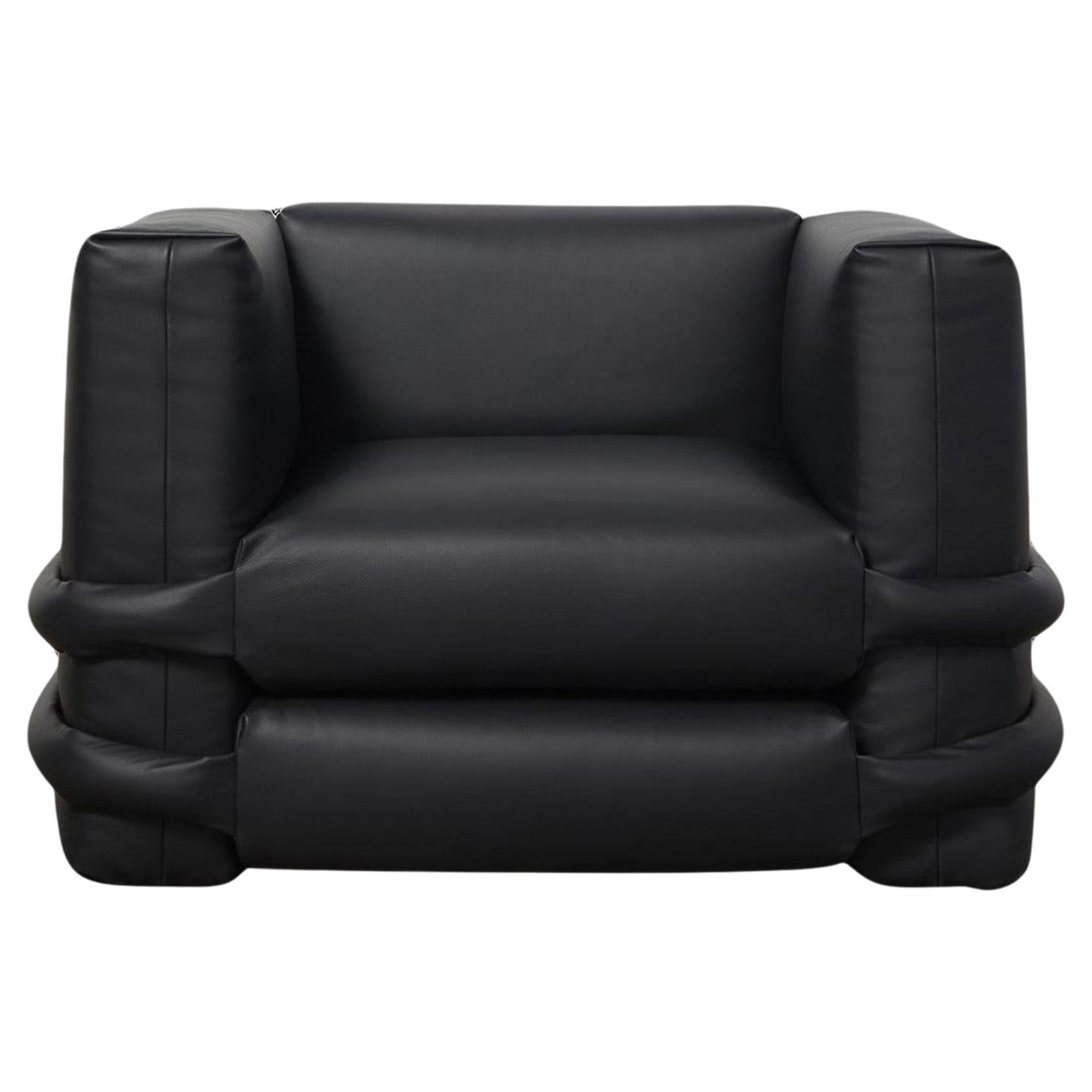 Iler Van Severen Black Armchair Pillow Sofa For Bd Barcelona