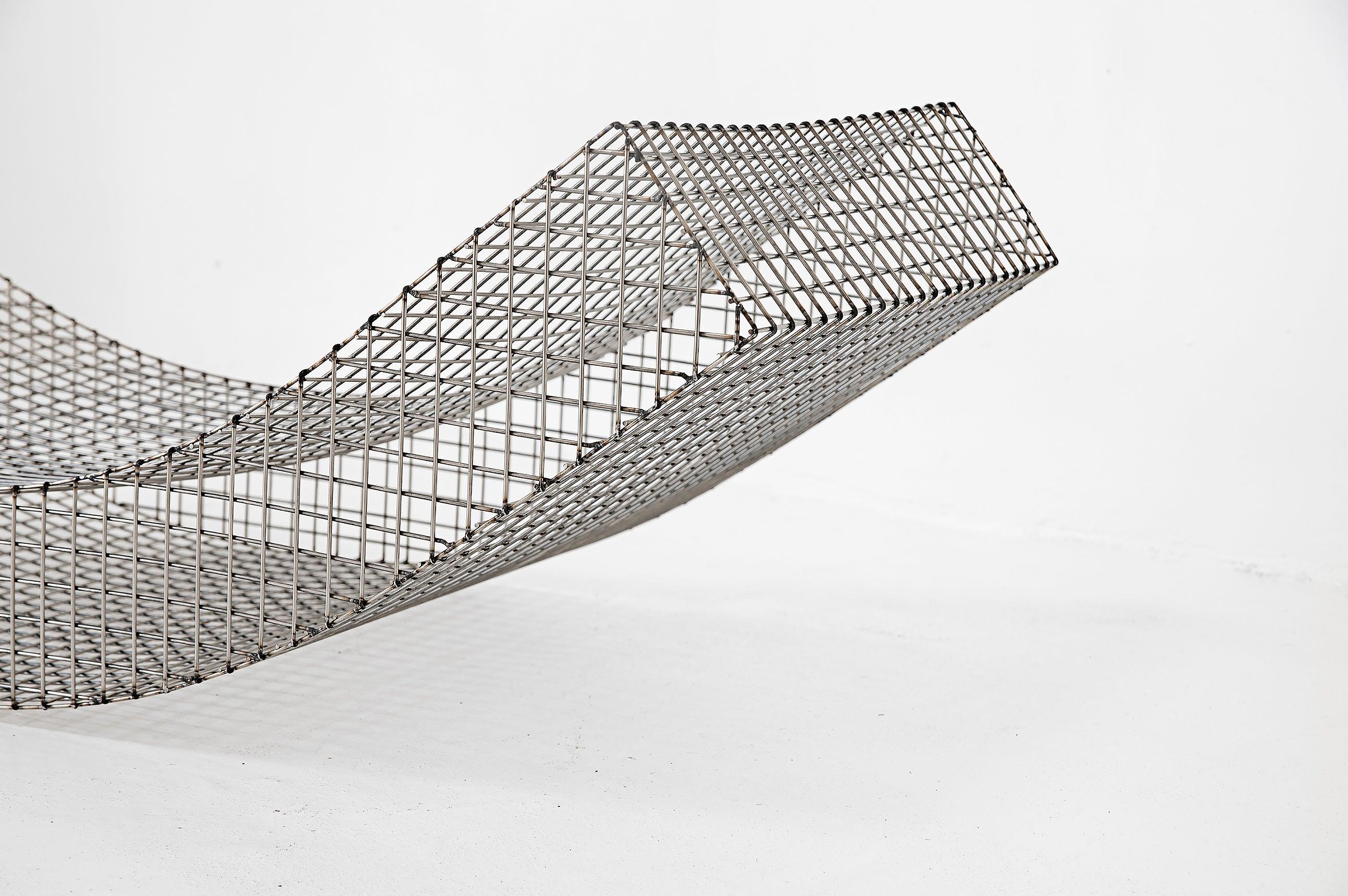 Muller Van Severen

Bookshelf model “Wire C #1”
Manufactured by Muller Van Severen
Produced for Side Gallery
Stainless steel

Measurements
120 cm x 35 cm x 180 H cm
47.24 in x 13.7 in x 70.8 H in

Edition
Open