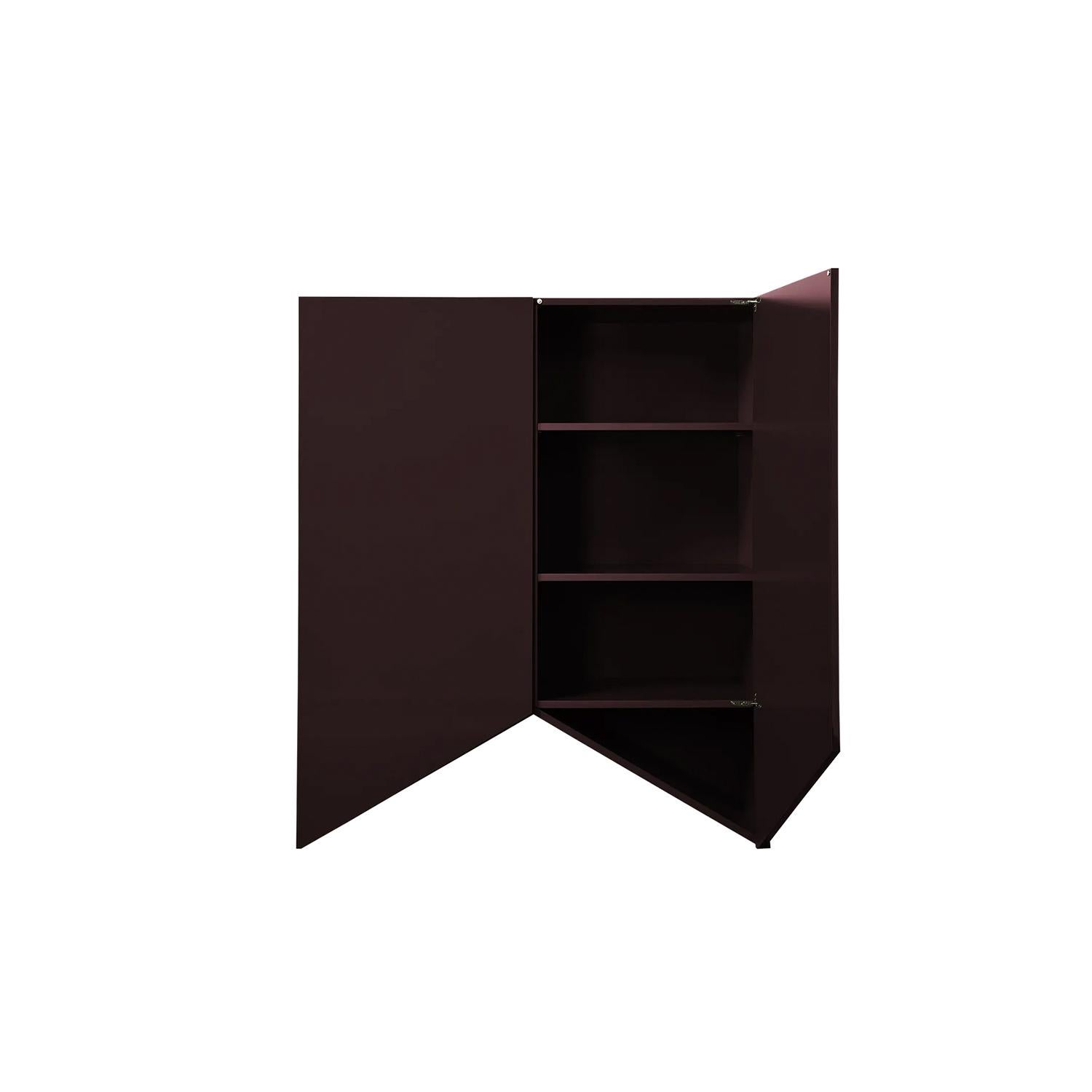 Moderne Muller Van Severen, Bridges Cabinet, armoire laquée aubergine M. en vente
