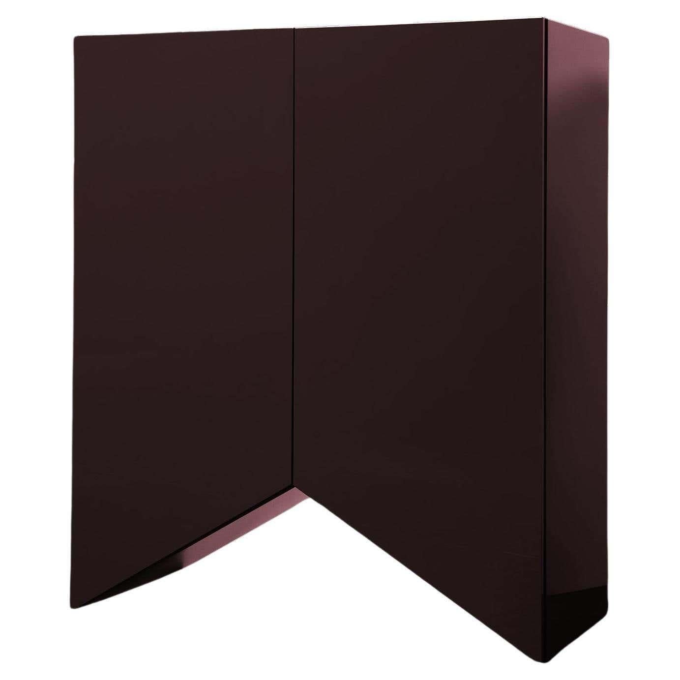 Laqué Muller Van Severen, Bridges Cabinet, armoire laquée aubergine M. en vente