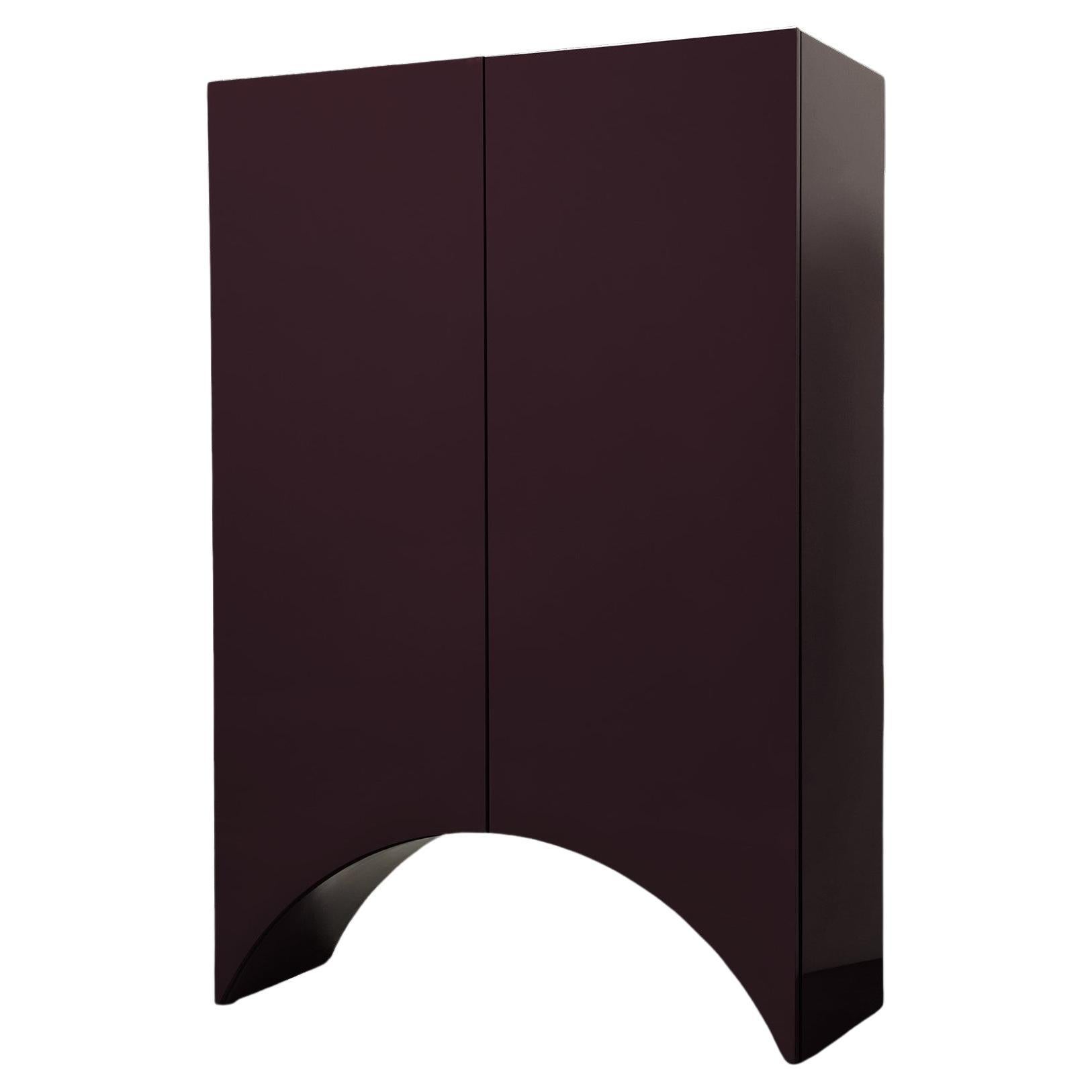 Muller Van Severen, Bridges Cabinet, Large Cupboard, Aubergine, Contemporary