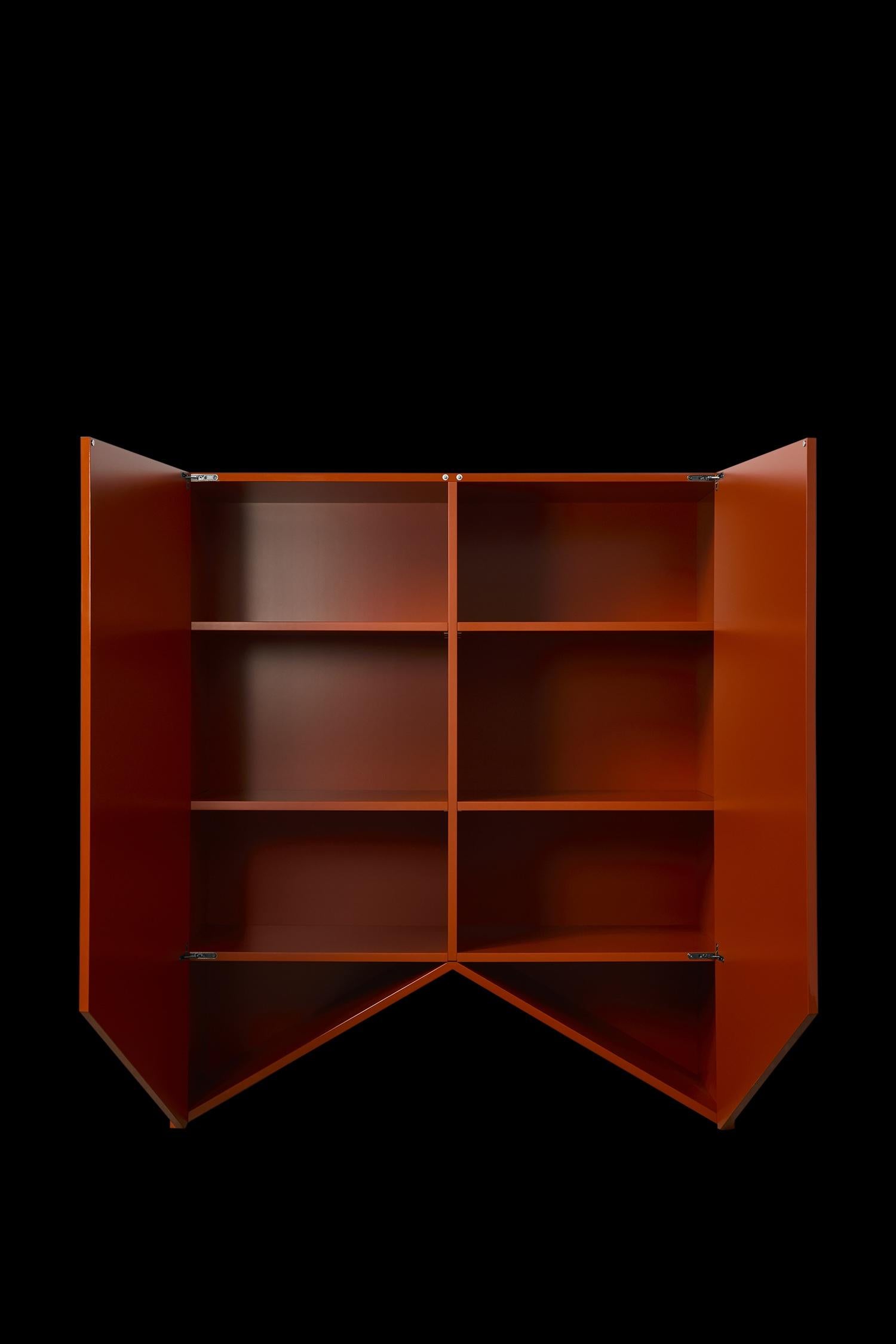 Muller Van Severen, Bridges Cabinet, Petite armoire, Laqué rouge, Contemporain Neuf - En vente à Barcelona, ES