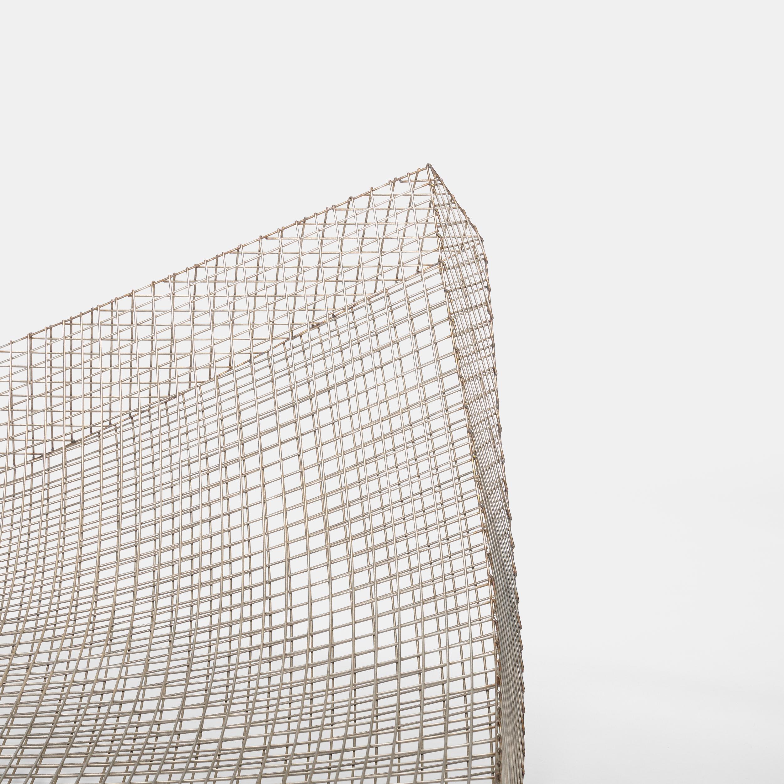 Moderne Muller Van Severen acier naturel Wire S #3 chaise Belgique en vente