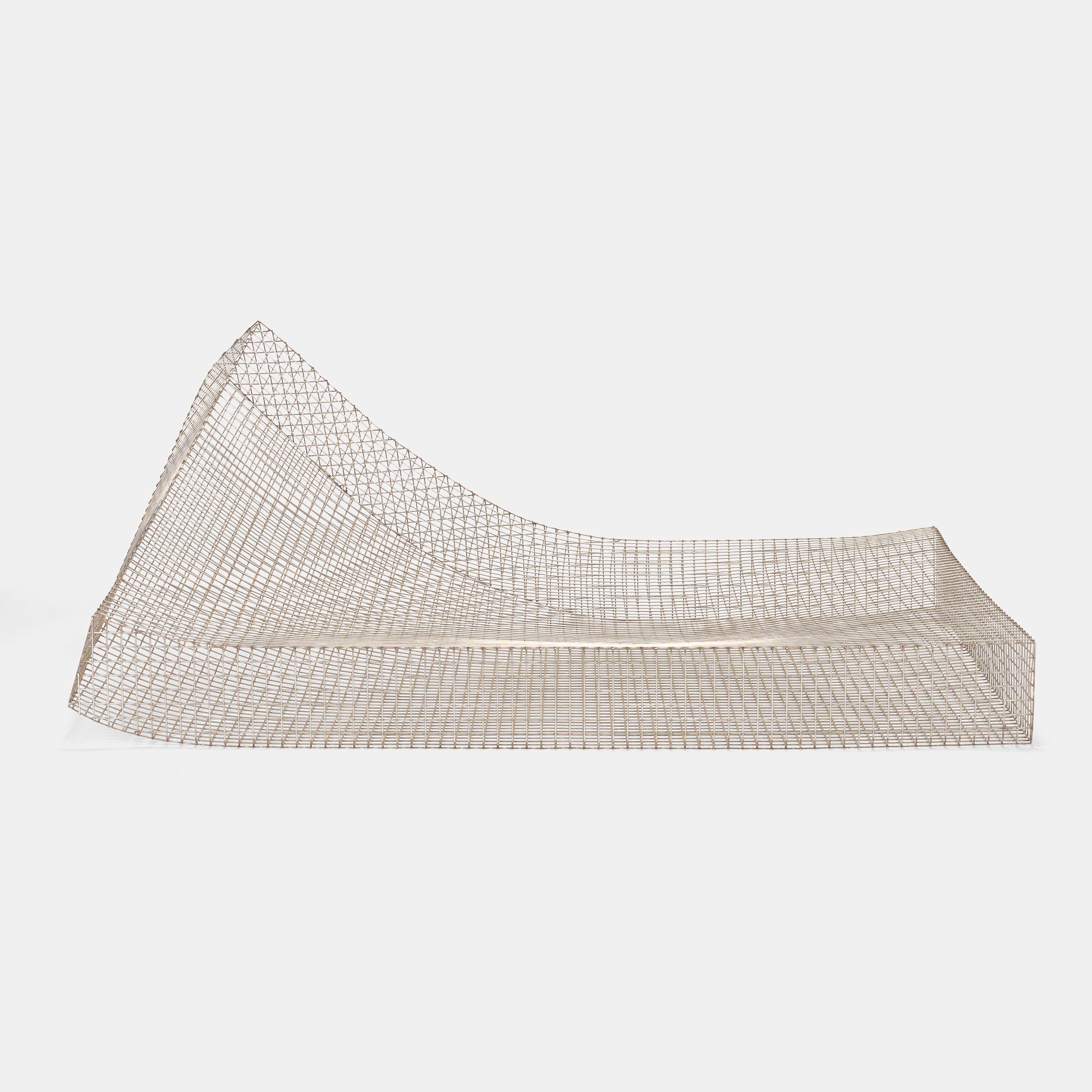 Muller Van Severen acier naturel Wire S #3 chaise Belgique Excellent état - En vente à Skokie, IL