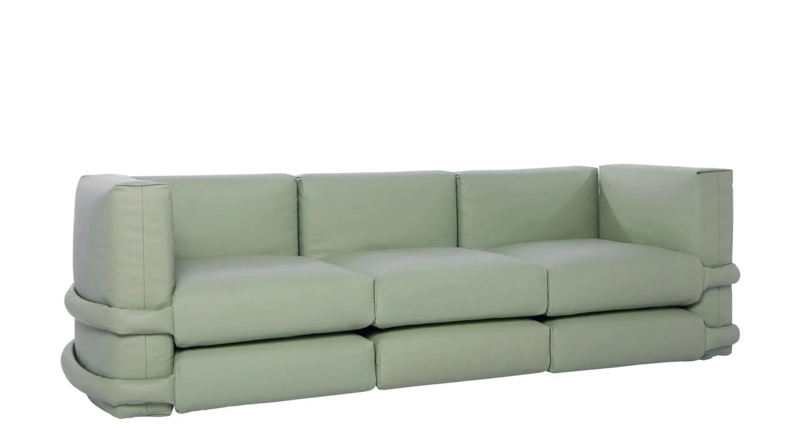 Müller van Severen  Viersitzer-Sofa aus Leder für Bd Barcelona, Kissen (Moderne der Mitte des Jahrhunderts) im Angebot