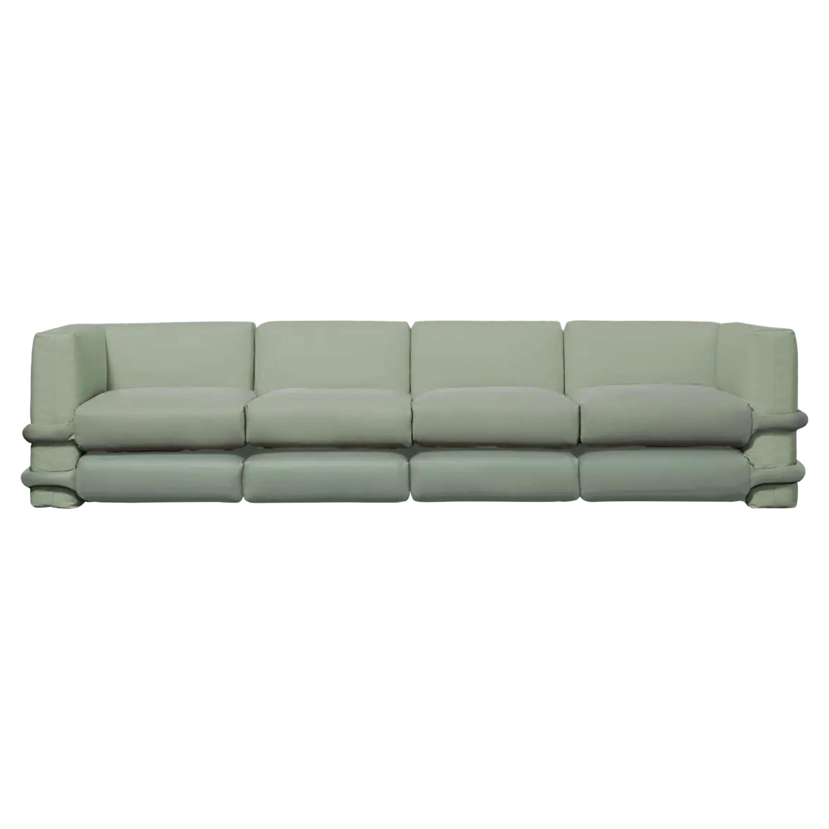 Müller van Severen  Viersitzer-Sofa aus Leder für Bd Barcelona, Kissen im Angebot