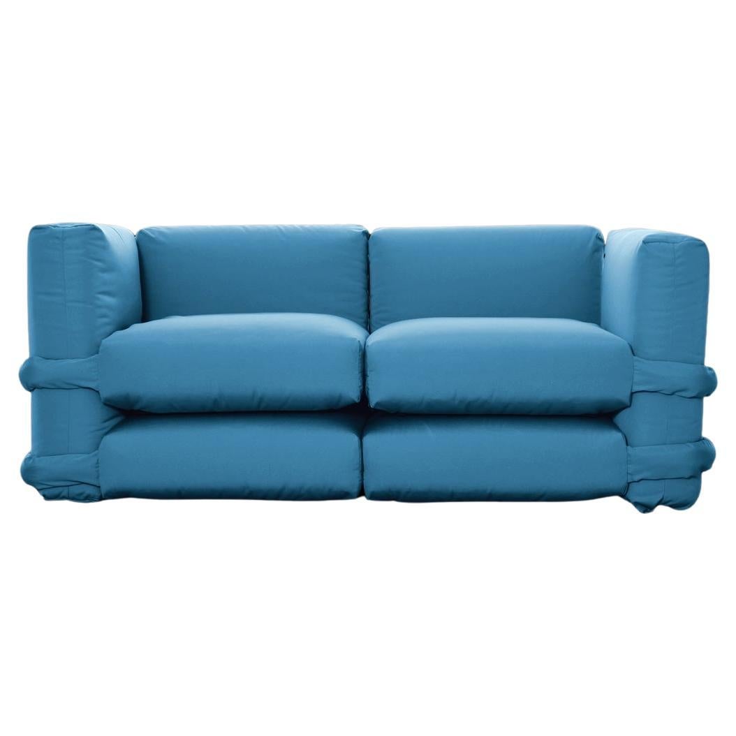 Muller Van Severen, Sofá Almohada, Algodón, Azul, Dos plazas
