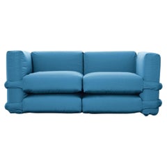 Muller Van Severen, Sofá Almohada, Algodón, Azul, Dos plazas