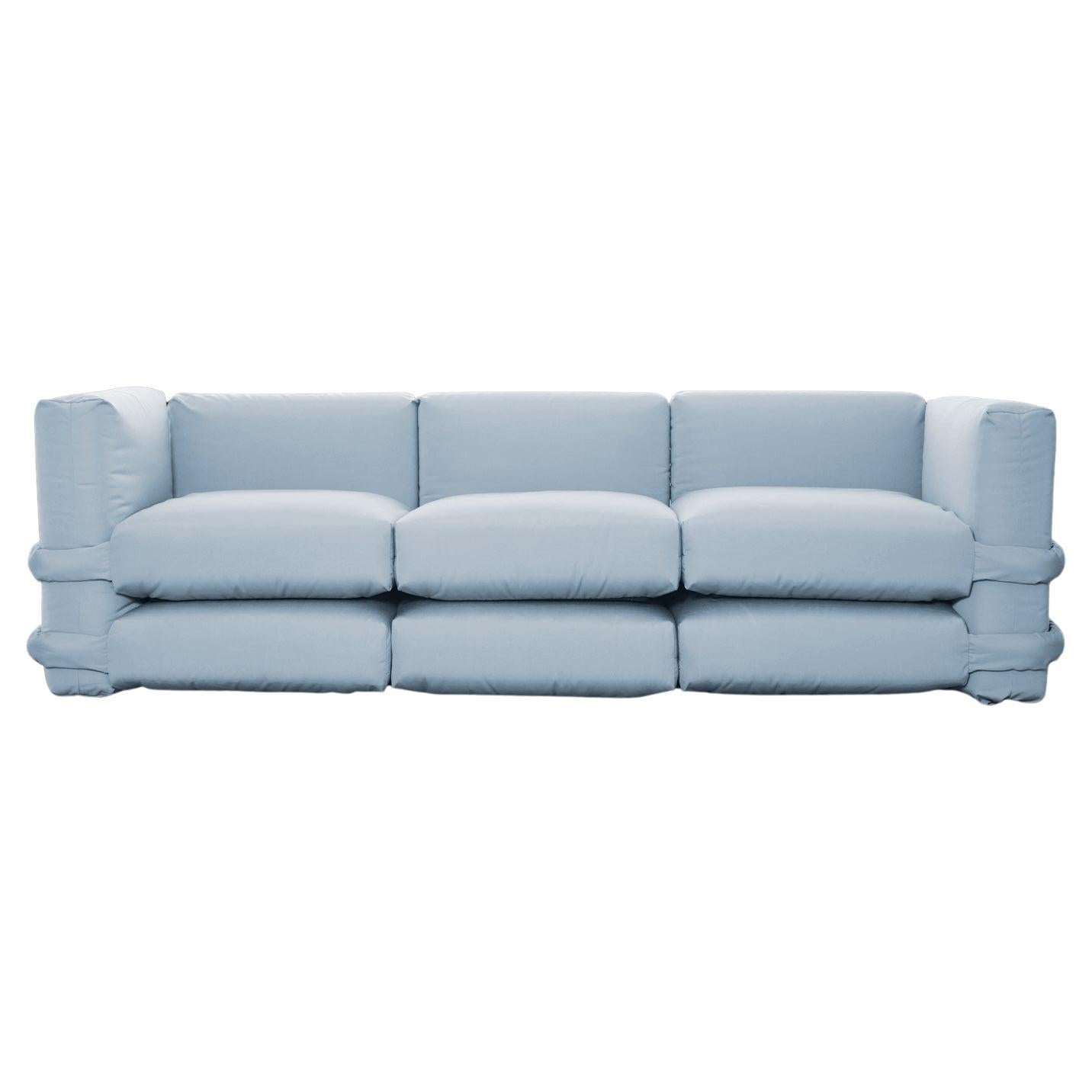 Muller Van Severen, Pillow Sofa, Cotton, Light Blue, Three-Seaters
