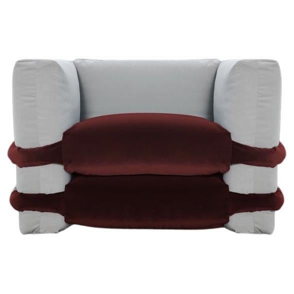 Muller Van Severen, Pillow Sofa, Maharam, Burgundy and Grey, Individual Module