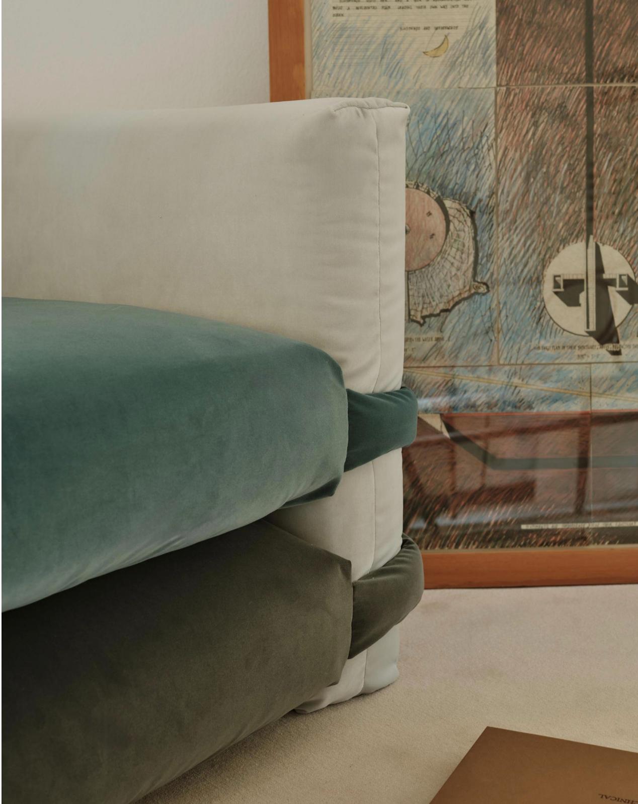 Muller Van Severen, Kissensofa, Maharam, Zentrales Modul für Bd Barcelona im Angebot 6