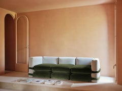 Muller Van Severen, Pillow Sofa, Maharam, Green and Grey, Individual Module