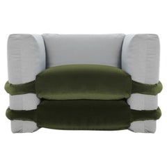 Muller Van Severen, Divano con cuscino, Maharam, Verde e Grigio, Modulo individuale
