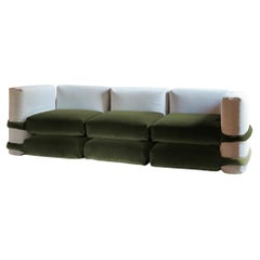 Muller Van Severen, Kissen-Sofa, Maharam, Grün, Dreisitzer-Sessel