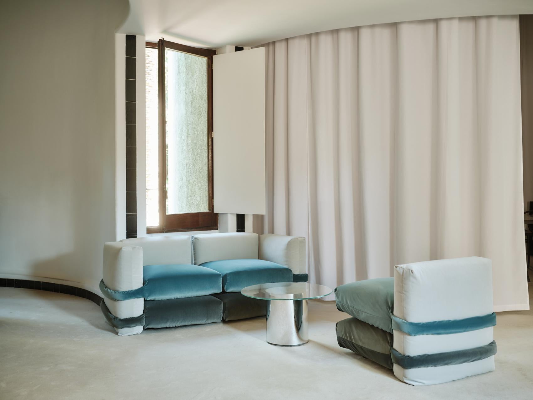 Muller Van Severen, Sofá Almohada, Maharam, Gris y Azul, Sillón en venta 3