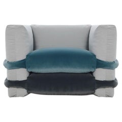 Muller Van Severen, Divano con cuscino, Maharam, Grigio e blu, Poltrona