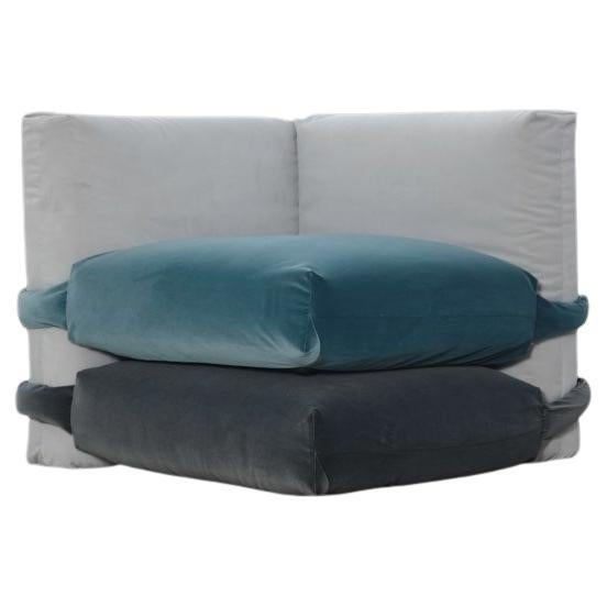 Muller Van Severen, Pillow Sofa, Maharam, Grey and Blue, Corner Module