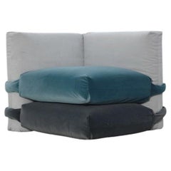 Muller Van Severen, Pillow Sofa, Maharam, Grey and Blue, Corner Module