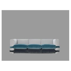 Muller Van Severen, Pillow Sofa, Maharam, Grey and Blue, Three-Seater