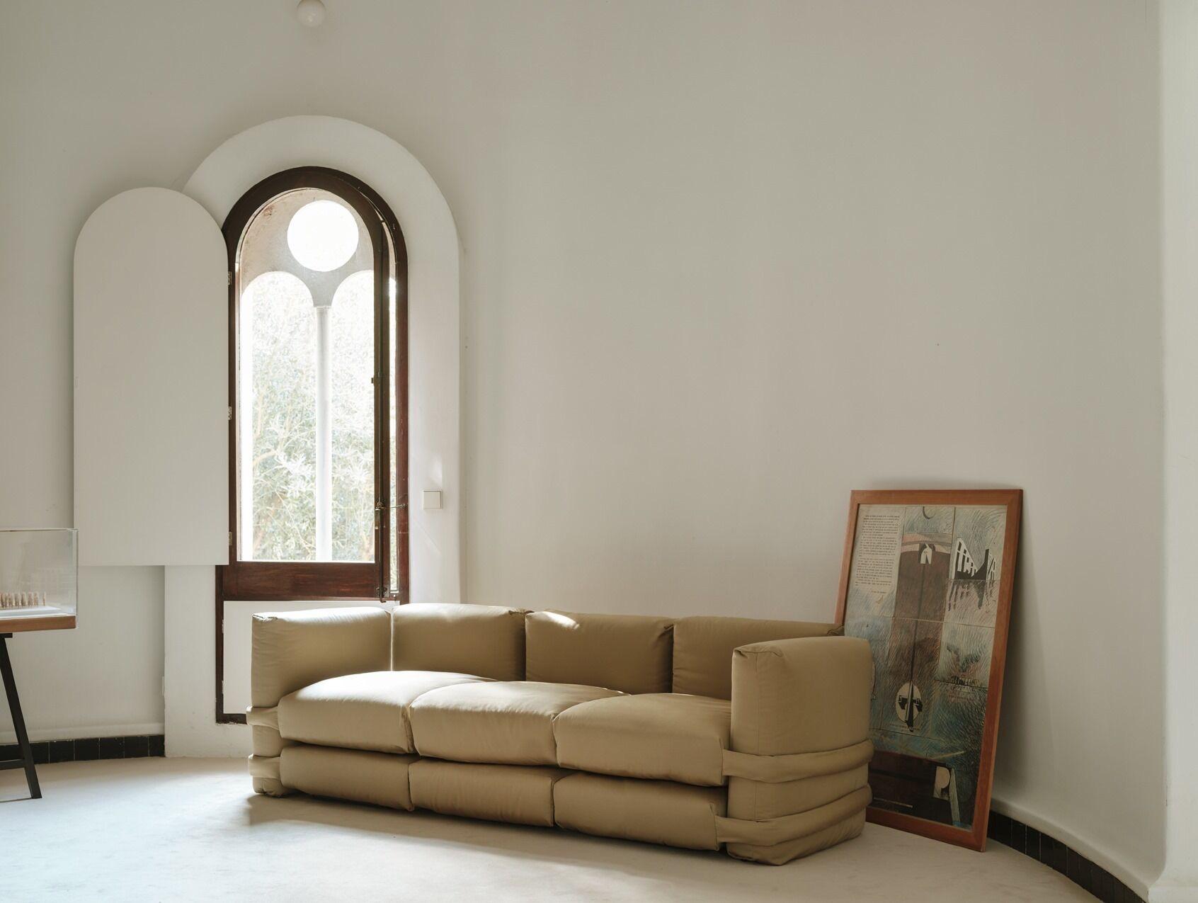 XXIe siècle et contemporain Muller Van Severen, Canapé Oreiller, UV pro, Beige, Module individuel en vente
