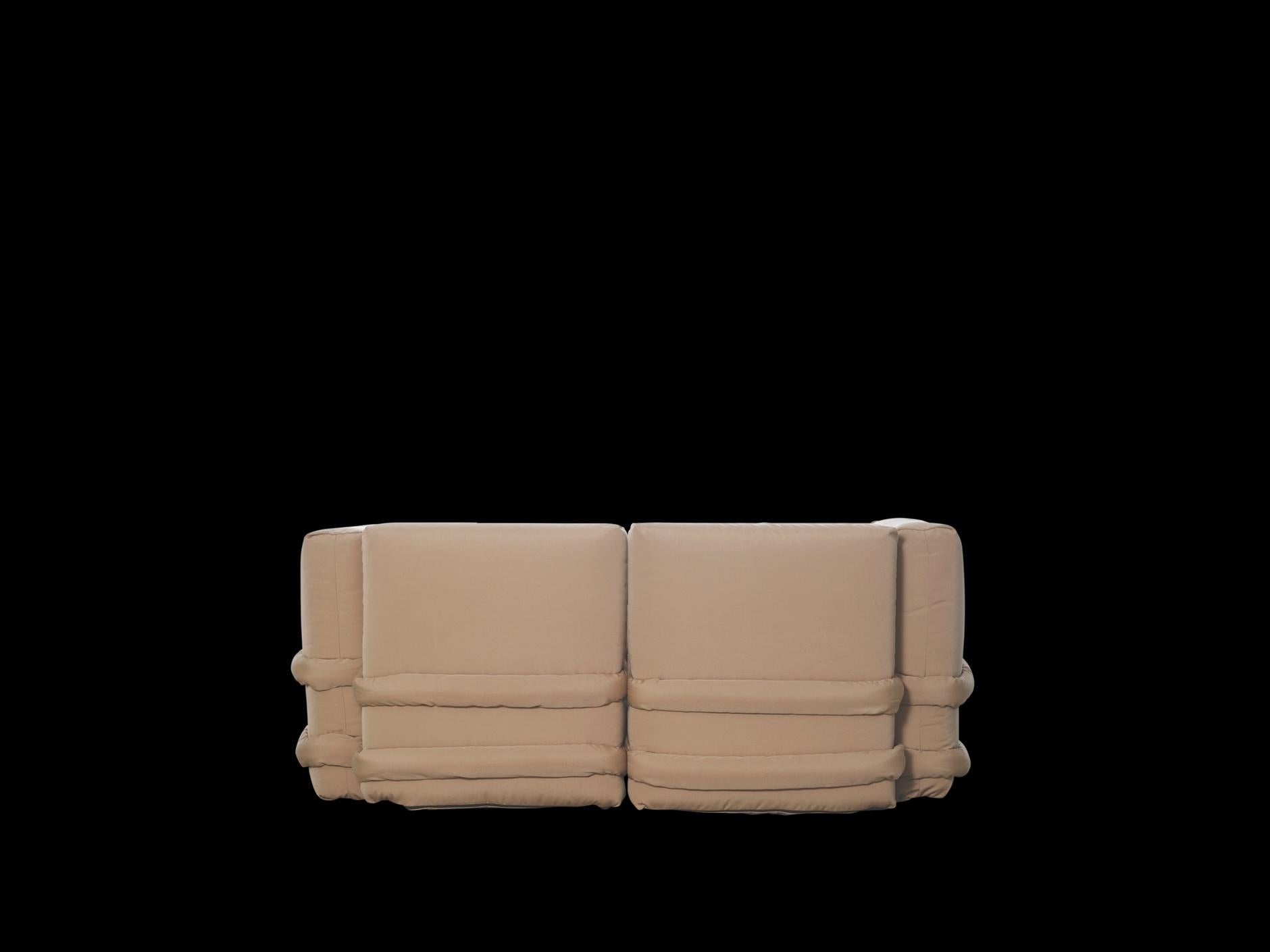 Canapé deux places Muller Van Severen, UV pro, beige en vente 13